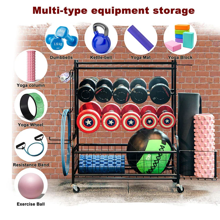 ဖြုတ်တပ်နိုင်သော Multi-Tier Metal Dumbbell Rack