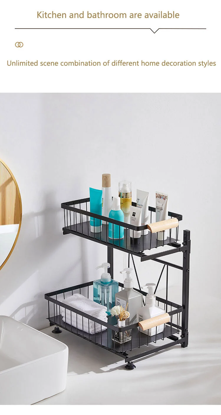 Metal Pull Out Cutlery Organizer For Cabinet