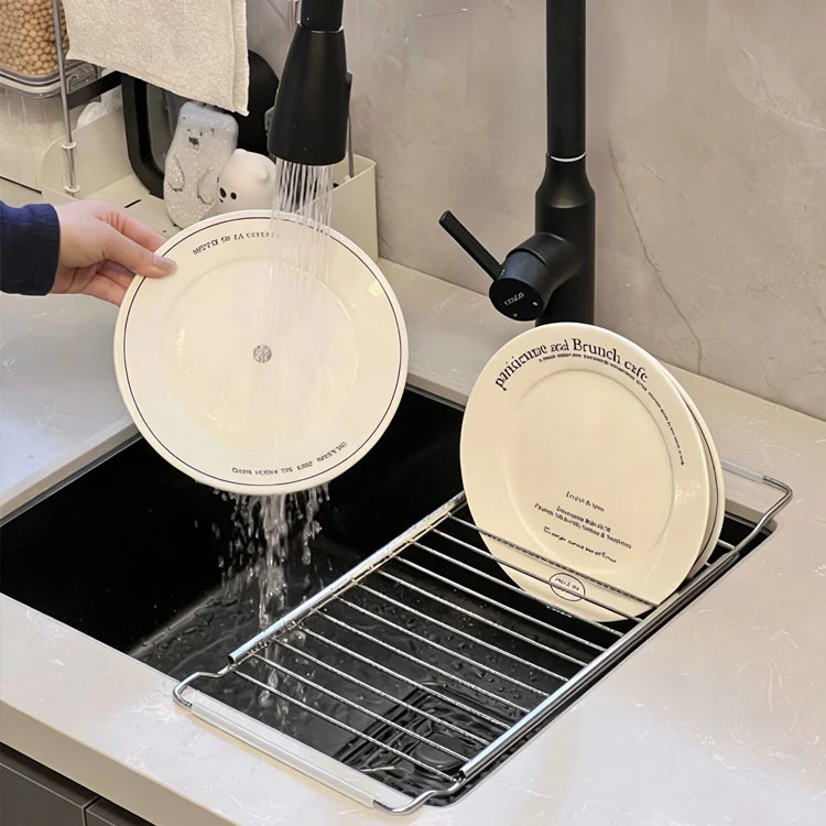 Extensible Stainless Steel Sink Drain Rack