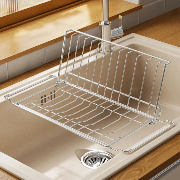 ဘက်စုံသုံး Stainless Steel Sink Draining Rack